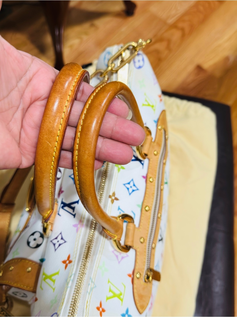 LOUIS VUITTON Takashi Murakami X Louis Vuitton White Monogram Multicolore Rita - Picture 5 of 15